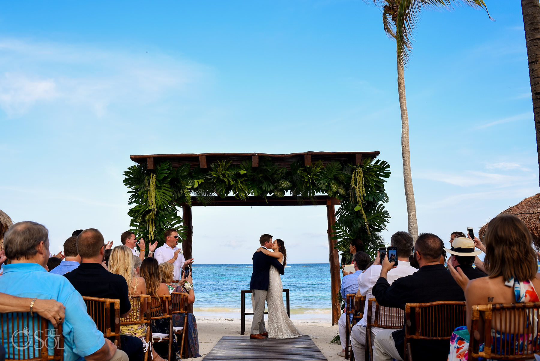 first kiss destination beach wedding