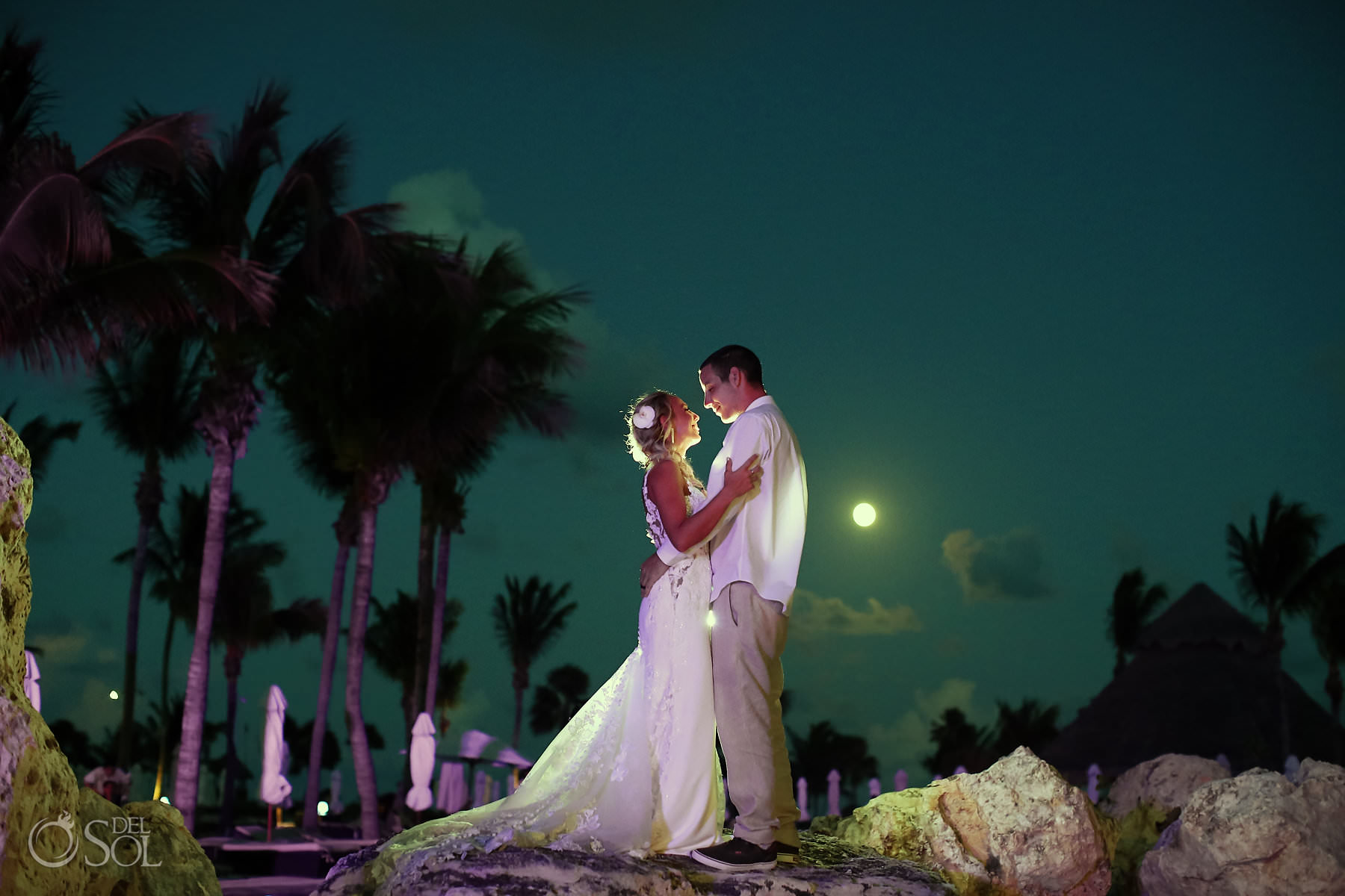 Secrets Maroma Wedding nigh portraits