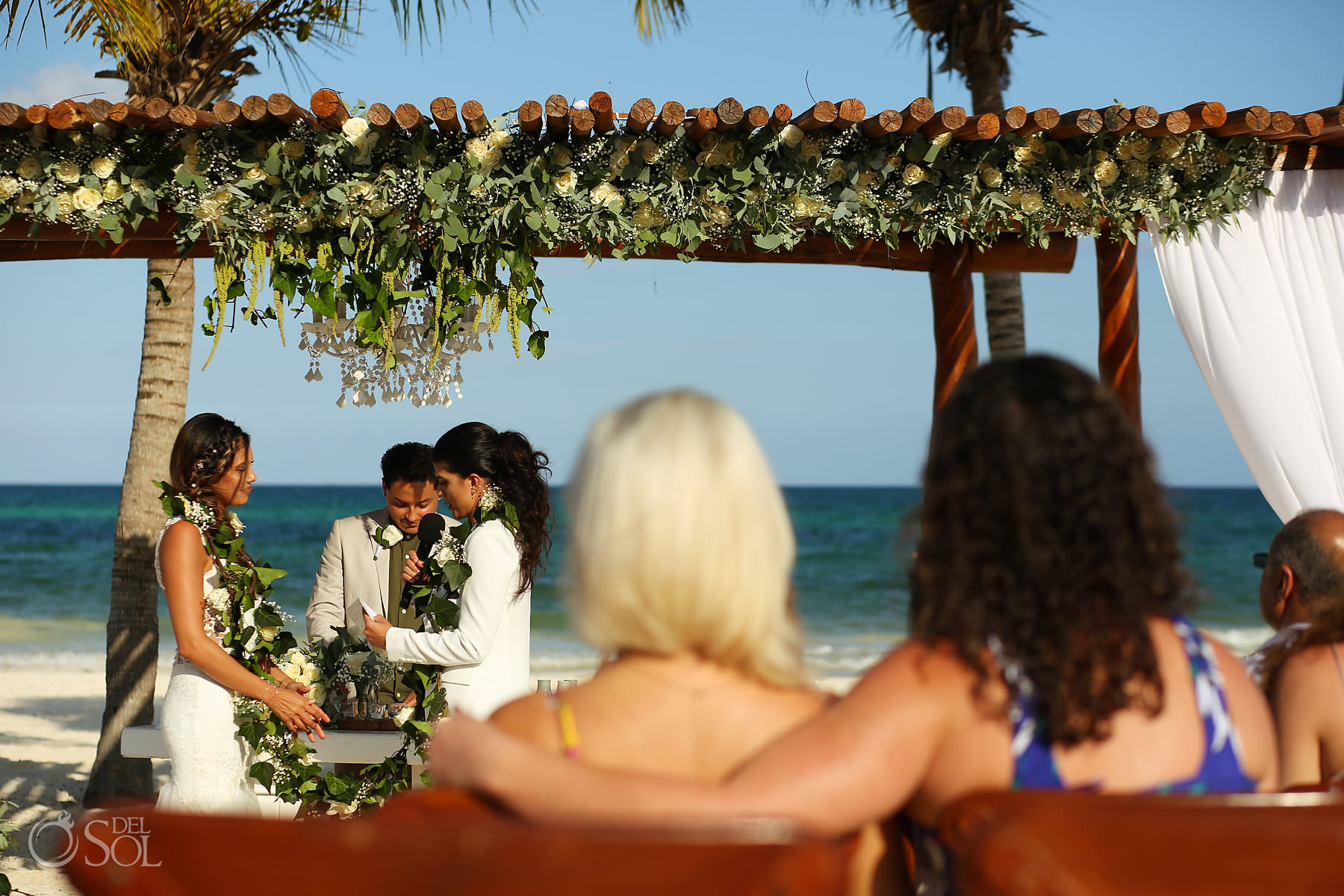 Mexico Same Sex Wedding beach ceremony at Secrets Maroma Beach Riviera Cancun