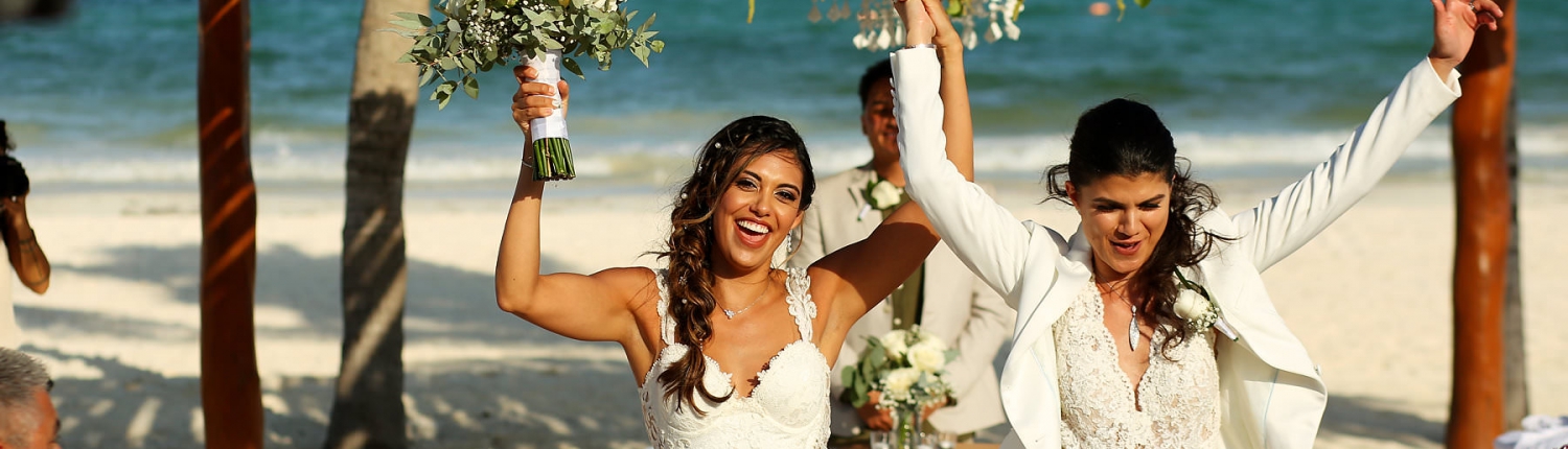 LGBT couple married at Mexico Same Sex Wedding Secrets Maroma Beach Riviera Cancun