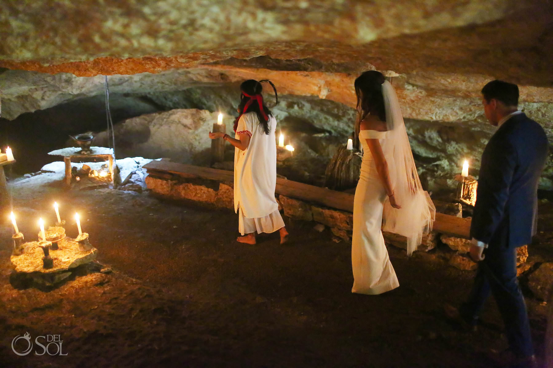 Tulum Romantic Elopement underground caves in Mexican cenotes