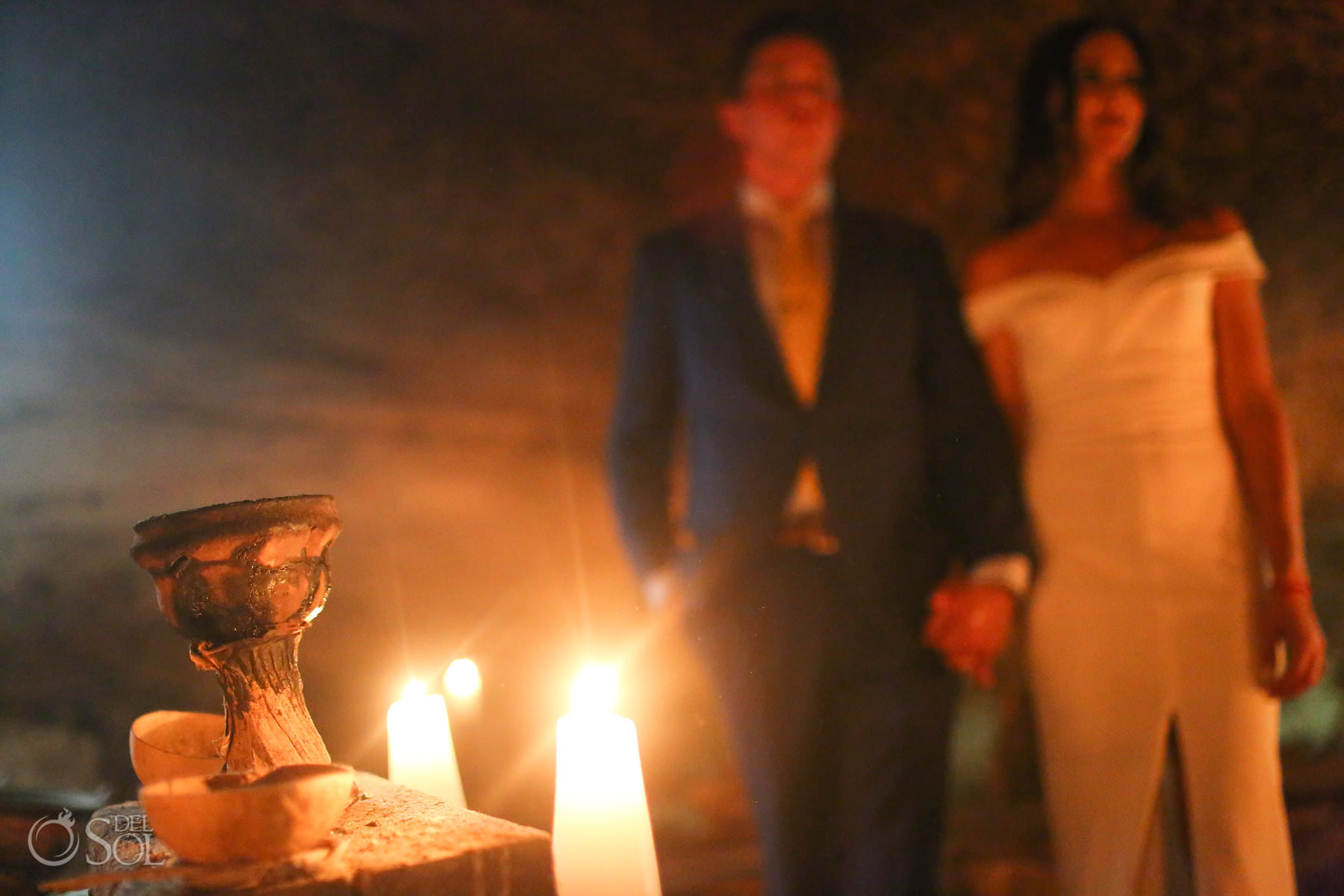 Special Elopement ceremony underground in Mexican cenotes