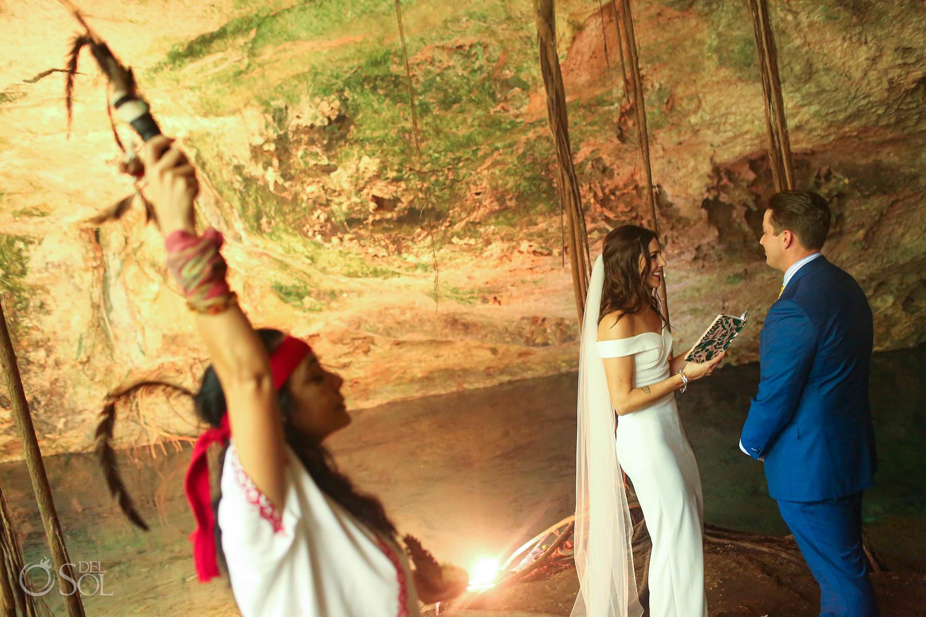 Cave wedding Vows eloping in Mexico