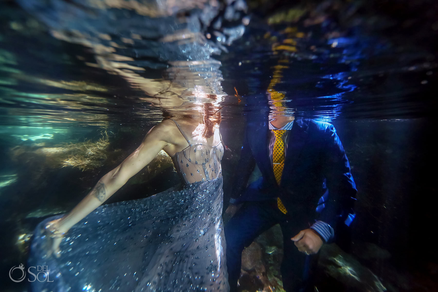 Eloping in Mexico Underwater