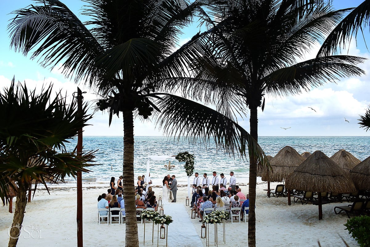 Dreams Riviera Cancun Beach Wedding setup