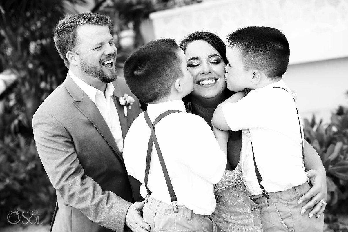 blended family Dreams Riviera Cancun Beach Wedding #travelforlove