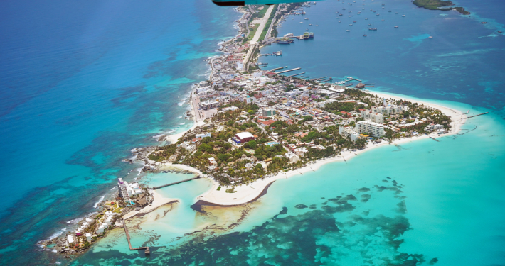 Isla Mujeres Cancun aerial photography tour without tourists