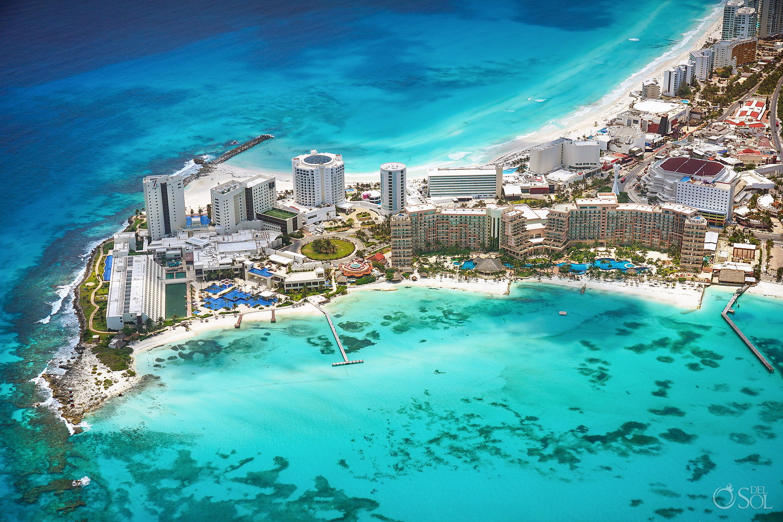 Hyatt Ziva Cancun area aerial photography 