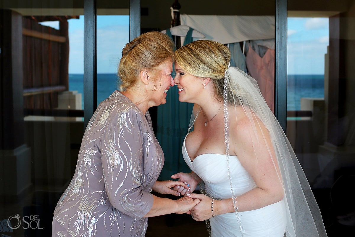 bride and Mom getting ready must have wedding photo Now Sapphire