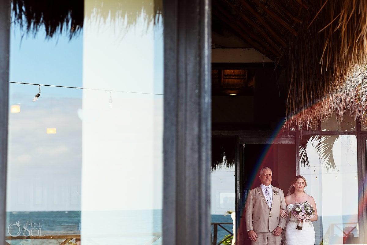 Bride entrance Now Sapphire Tequila Beach Wedding