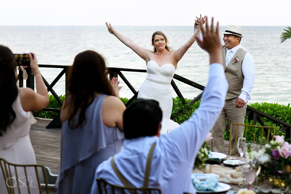 wedding reception entrance Now Sapphire Tequila terrace Riviera Cancun mexico