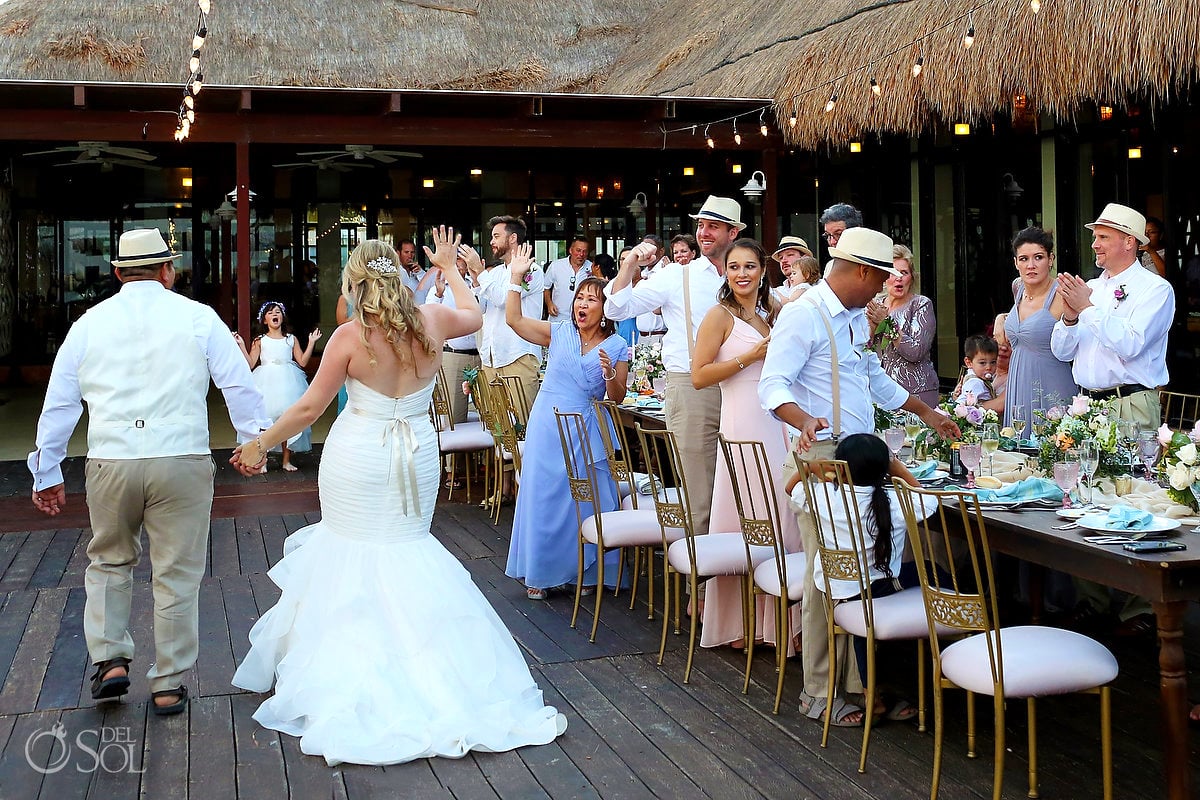 wedding reception entrance Now Sapphire Tequila terrace Riviera Cancun mexico