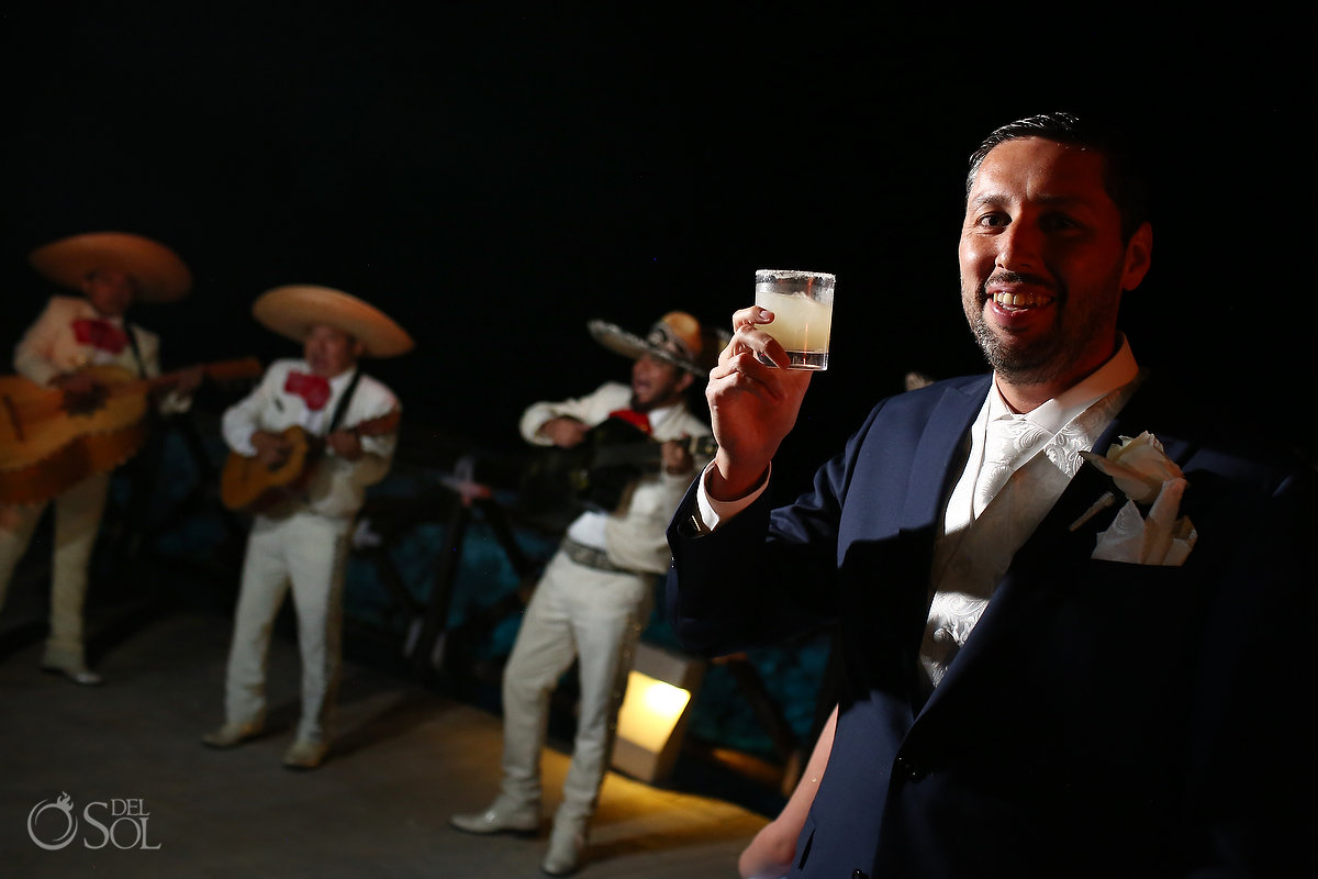 groom and mariachi Ocean Terrace Hard Rock Riviera Maya