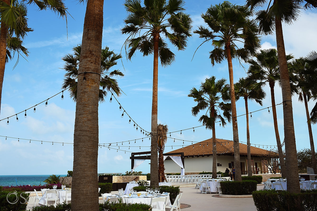 Secrets Playa Mujeres Gazebo wedding ceremony and reception setup Cancun Mexico