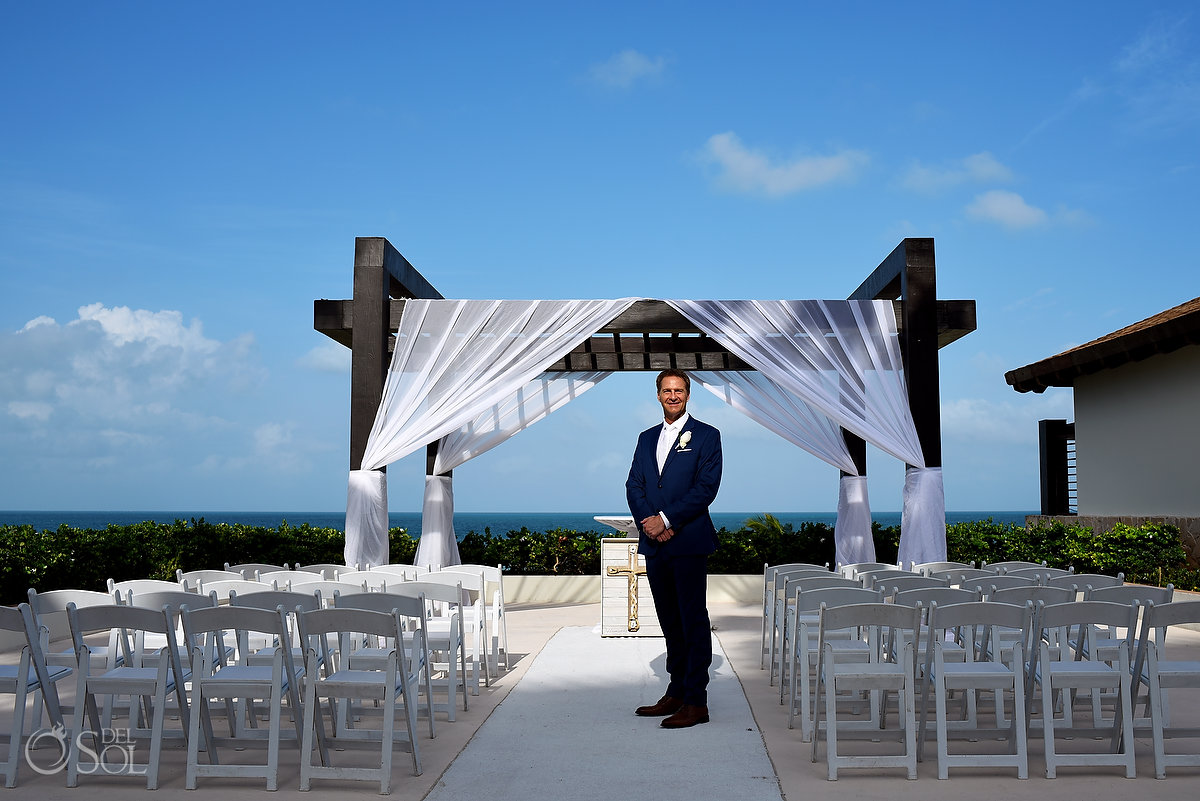 Secrets Playa Mujeres Gazebo wedding set up Cancun Mexico