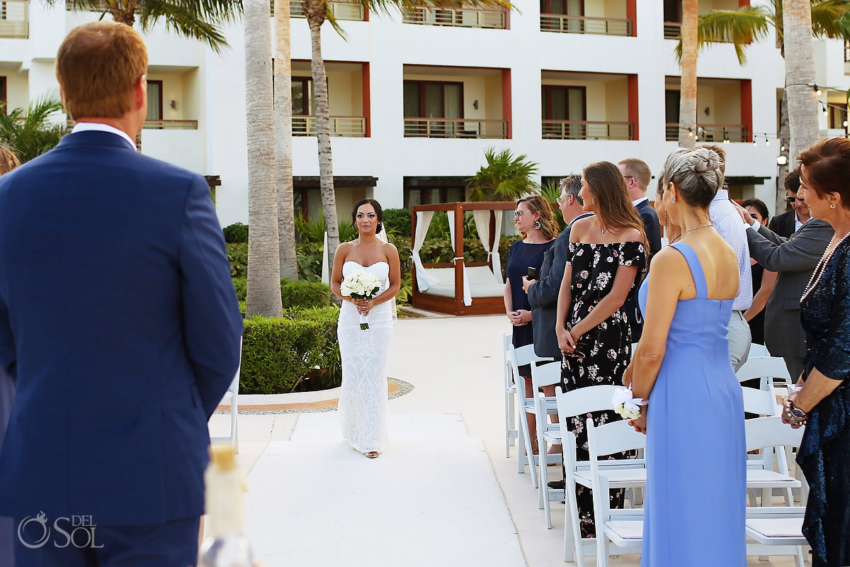 Bride entrance Secrets Playa Mujeres Wedding Cancun Mexico