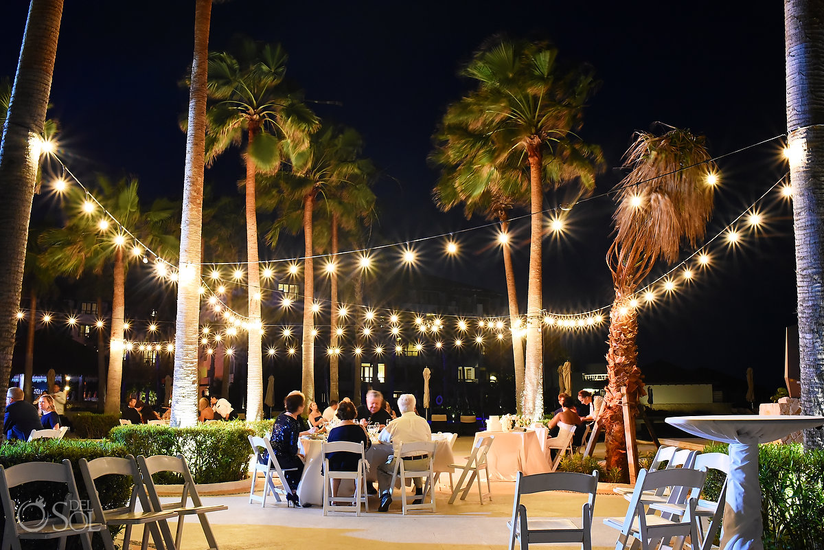 Wedding reception setup Secrets Playa Mujeres Gazebo terrace