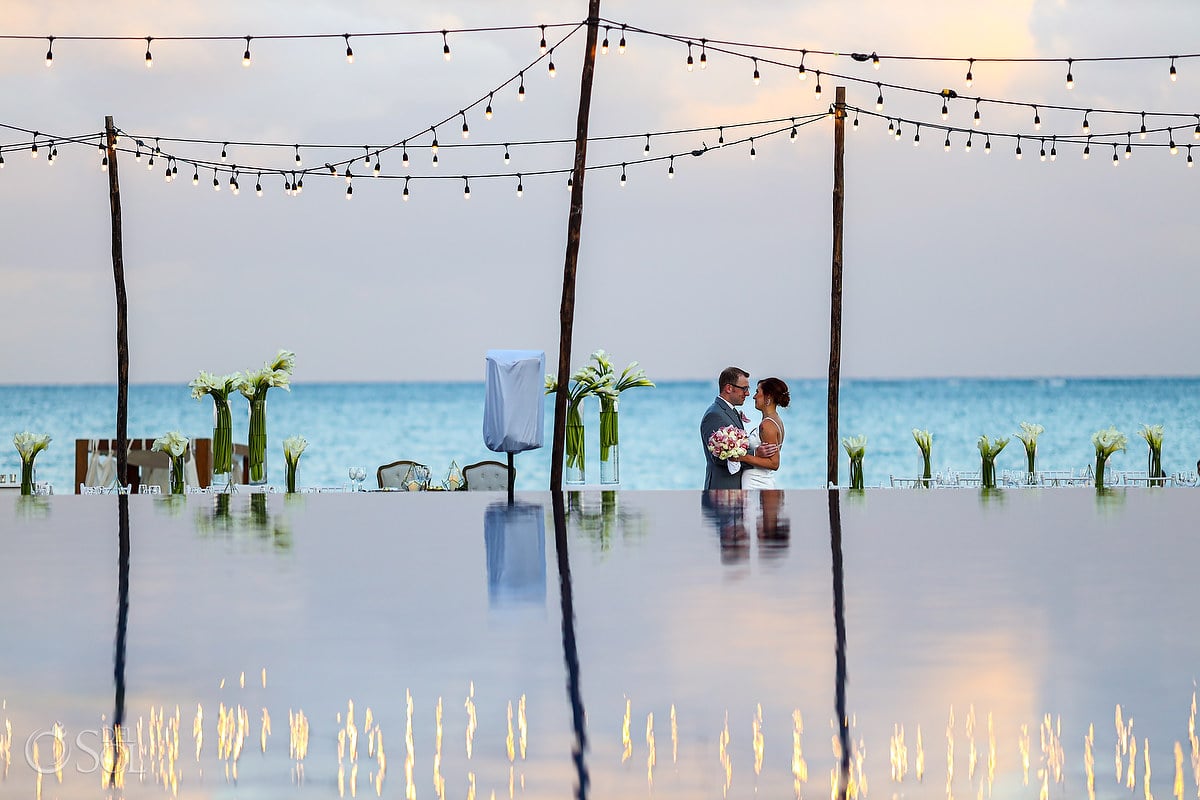 Dreams Riviera Cancun rooftop terrace wedding. Riviera Maya Mexico