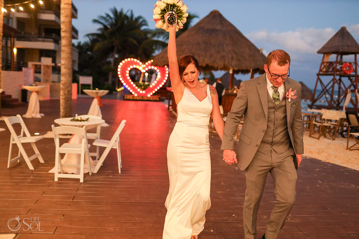 Dreams Riviera Cancun rooftop terrace wedding. Riviera Maya Mexico