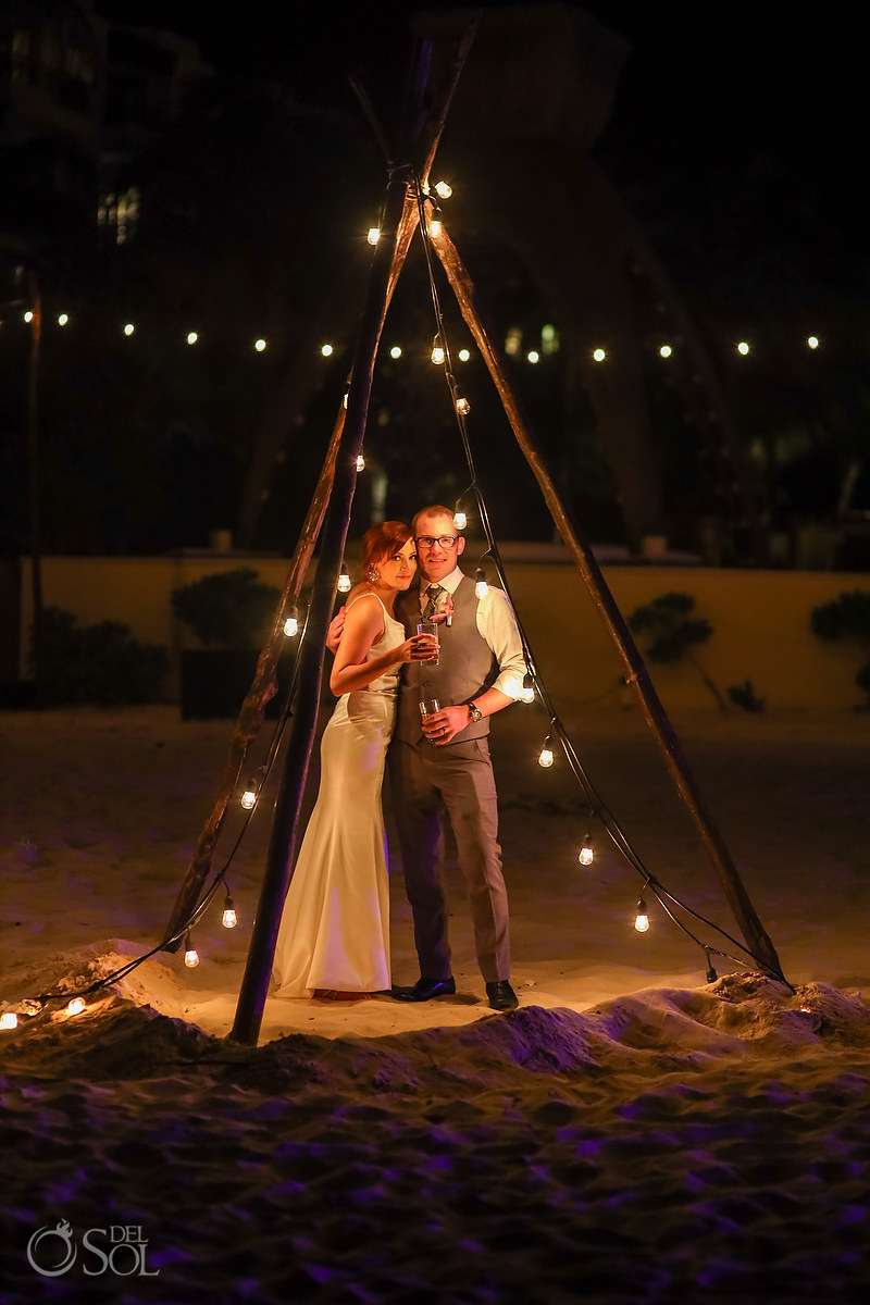 Dreams Riviera Cancun rooftop terrace wedding. Riviera Maya Mexico