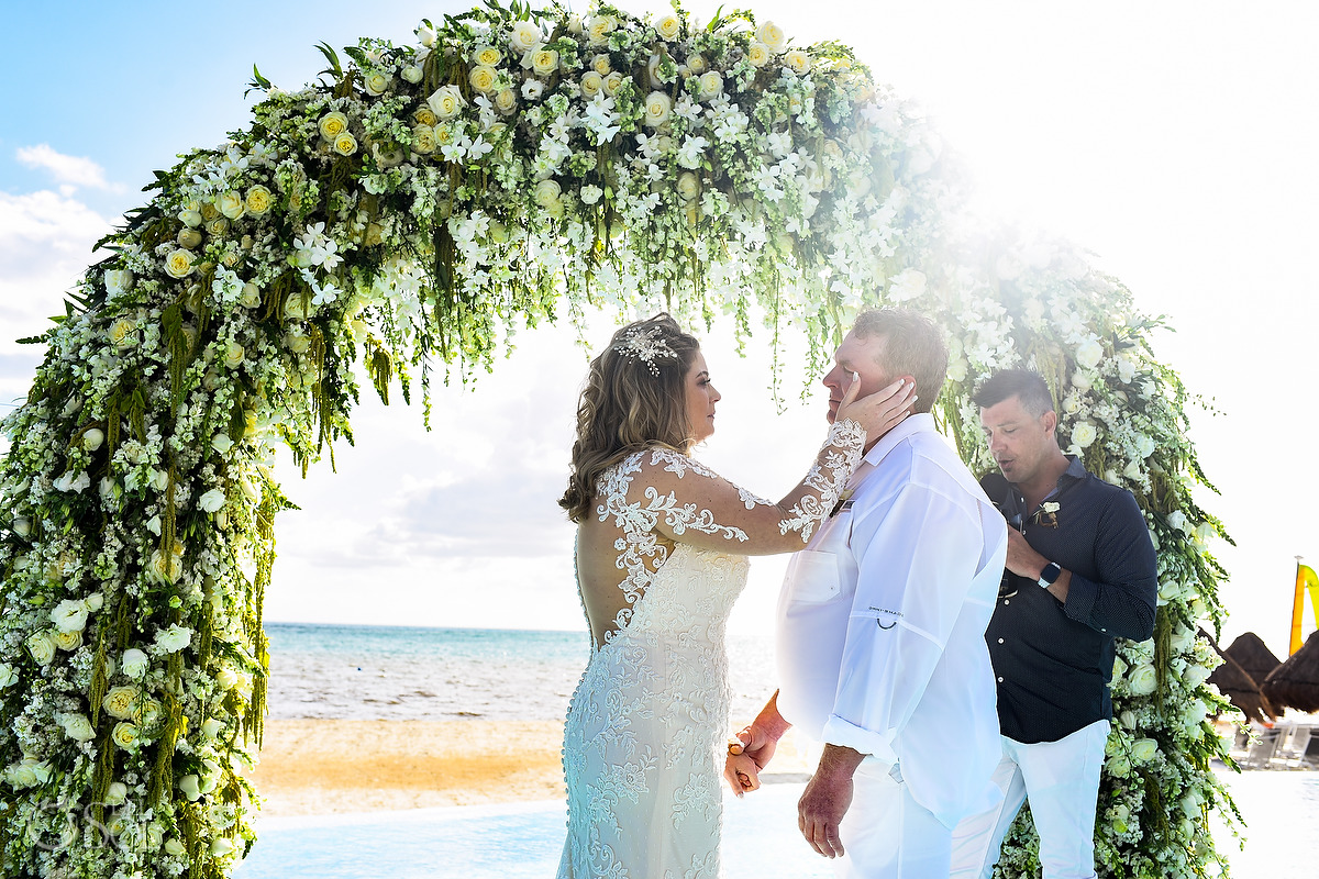 Dreams Natura Wedding Ceremony Infinity Pool Riviera Cancun Mexico