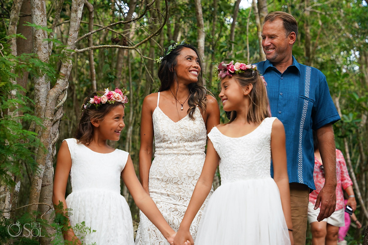 10 year anniversary family cenote vow renewal