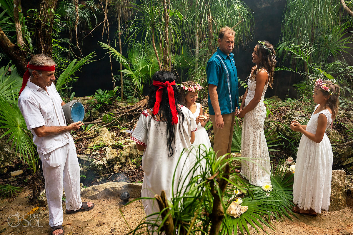 Mayan Vow Renewal 10 year anniversary cenote ceremony Riviera Maya Mexico