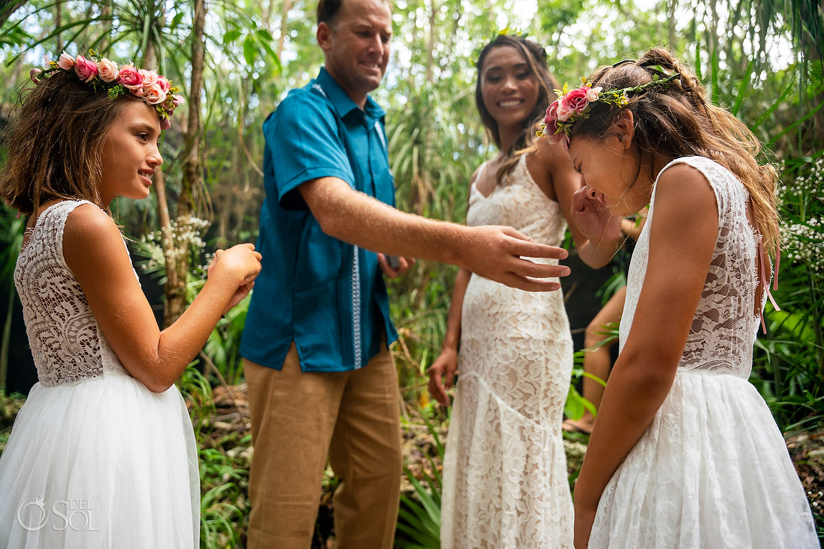 Mayan vow renewal ceremony family experience Tulum Mexico