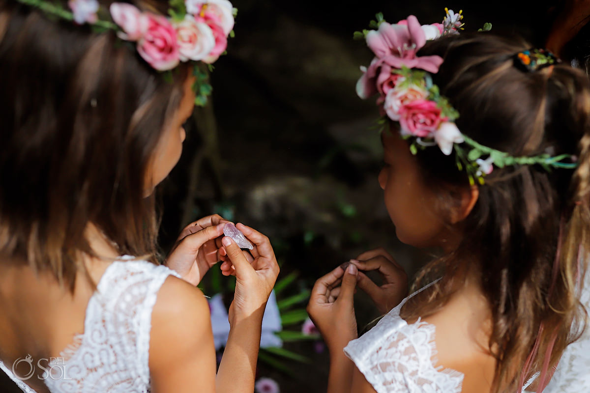 Mayan Vow Renewal family unity ceremony with crystals and water