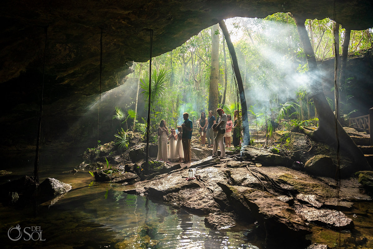 Mayan Vow Renewal 10 year anniversary cenote ceremony Riviera Maya Mexico