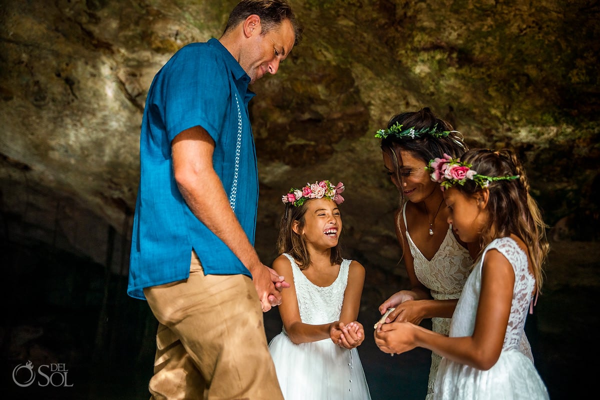 Water unity ceremony 10 year anniversary vow renewal Playa del Carmen Mexico