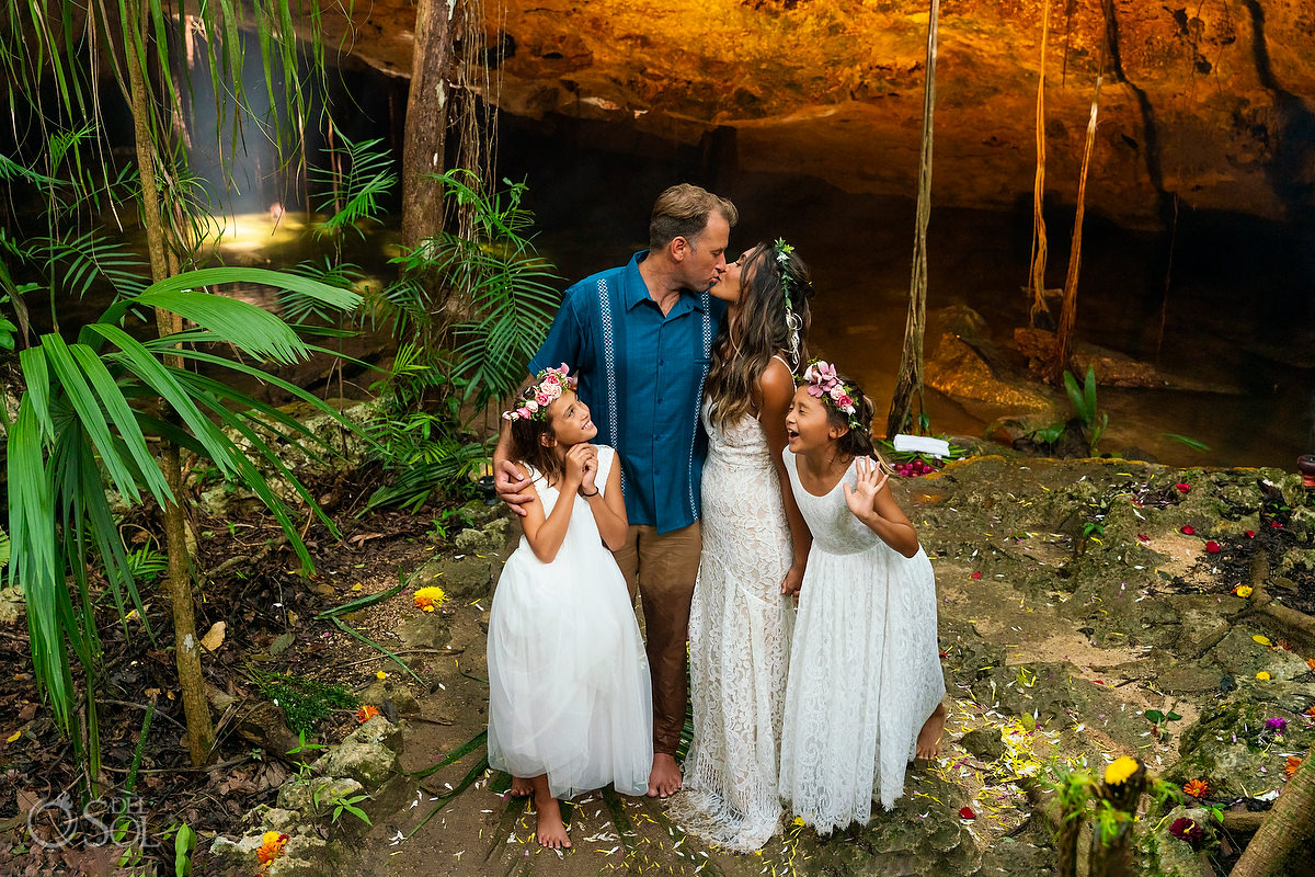 Mayan Vow Renewal 10 year anniversary cenote ceremony Riviera Maya Mexico