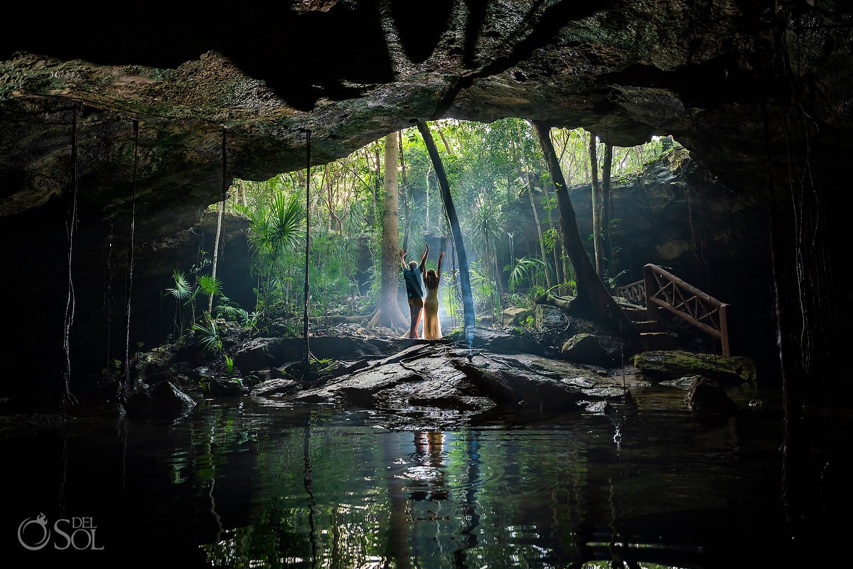 Mayan Vow Renewal 10 year anniversary cenote ceremony Riviera Maya Mexico