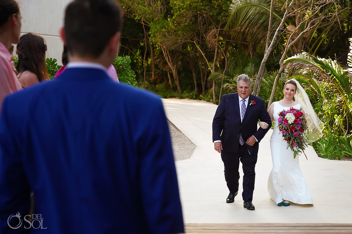 Unico Riviera Maya Wedding bride entrance