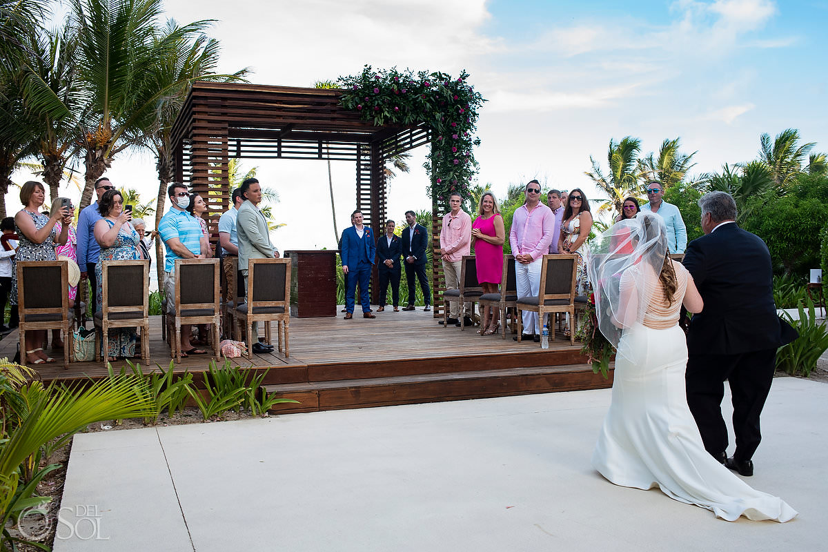 Unico Riviera Maya Wedding bride entrance