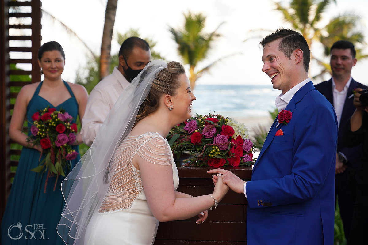 Ring exchange Unico Riviera Maya Wedding