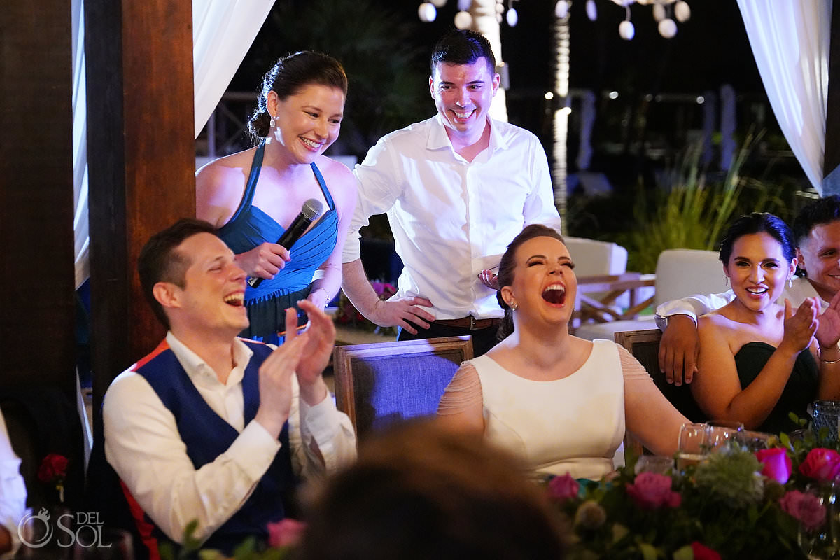 toasts and speeches Unico Riviera Maya Wedding Reception Costerra Terrace