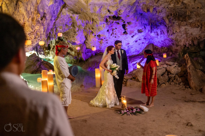 Underground cave Family Cenote Wedding Akumal