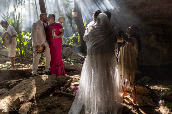 special blessing Mayan wedding cenote micro ceremony