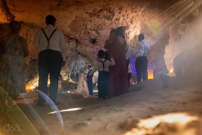 beams of light cenote ceremony in mexico