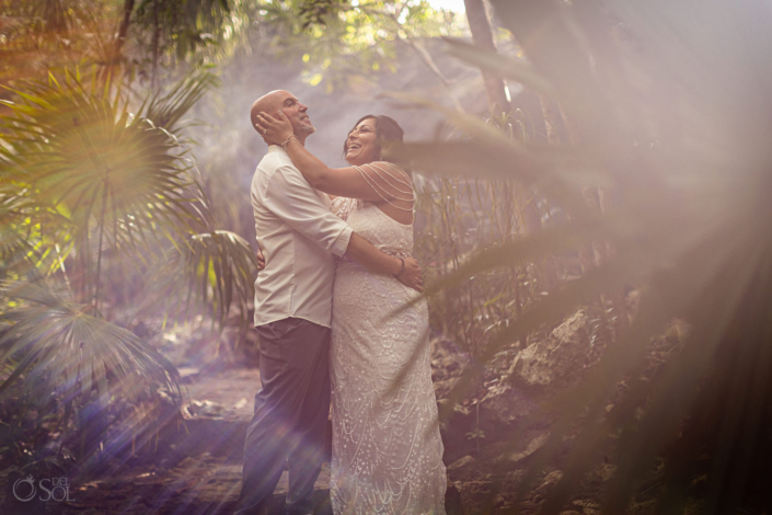 20 year cenote vow renewal in Mexico