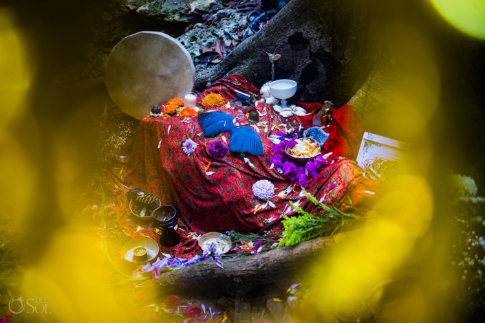 Mayan wedding ceremony Tulum Jungle Cenote Wedding elopement