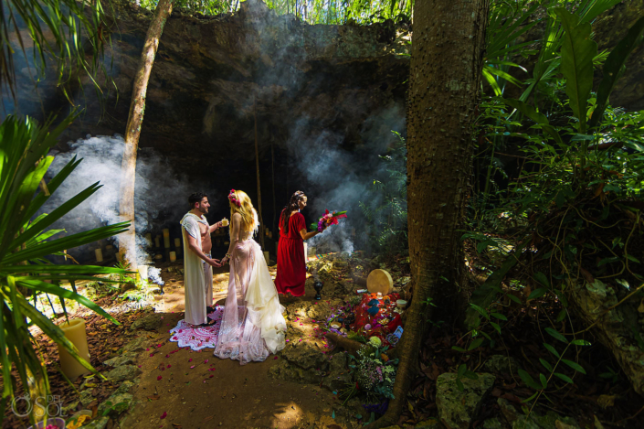 Mayan elopemnt ceremony Tulum Jungle Cenote Wedding best micro-wedding venue Mexico