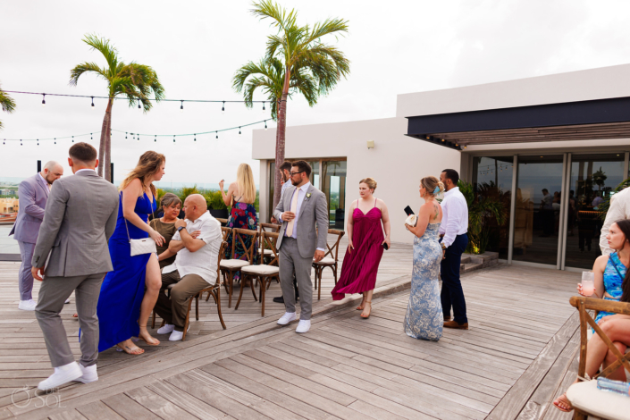 guest arriving sky deck Secrets Moxche Wedding