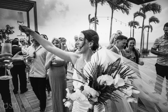 bride toast wedding photography playa del carmen