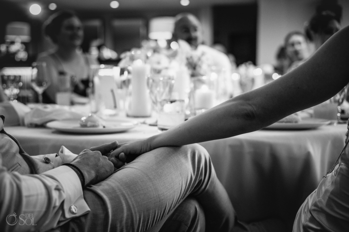 black and white couple detail wedding photography Playa del carmen