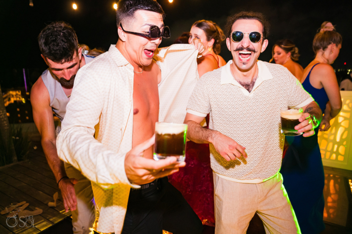 crazy funny moment party Secrets Moxche Wedding playa del carmen