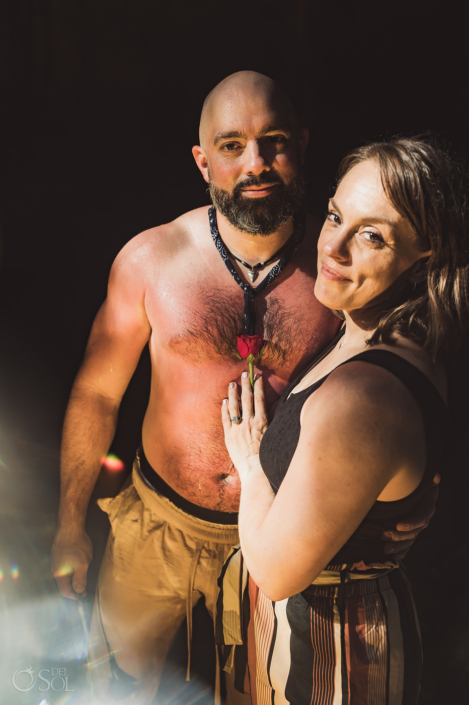 cenote proposal portrait session Riviera Maya Mexico