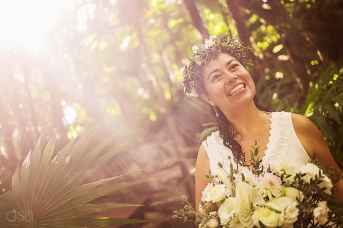 Riviera Maya Cenote Ceremony bride portrait