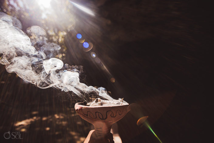 Copal smoke cenote ceremony